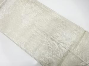 アンティーク　佐賀錦　地紙に古典柄織り出し全通袋帯（材料）